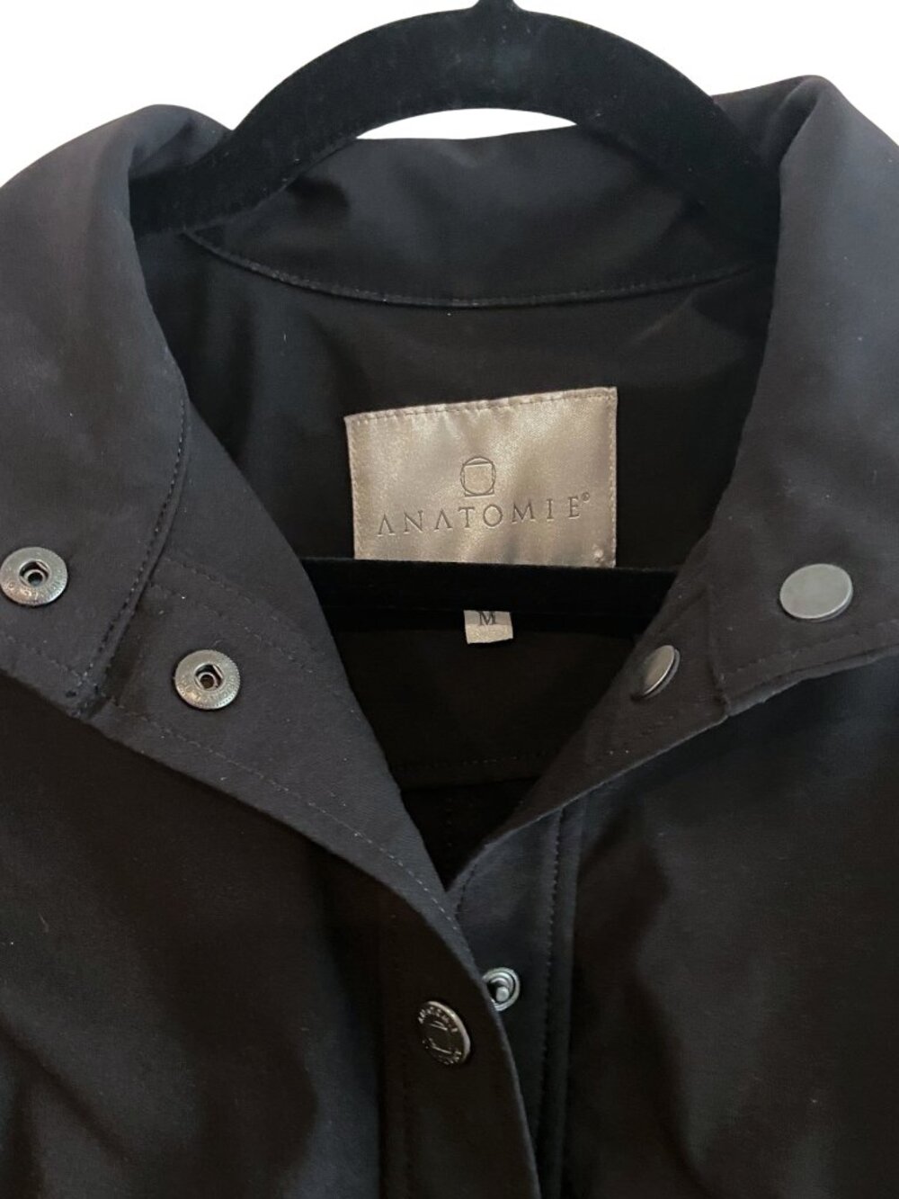 Anatomie Women's Jane Snap Button Jacket Charcoal Gray Windbreaker Travel Sz M - Picture 7 of 11